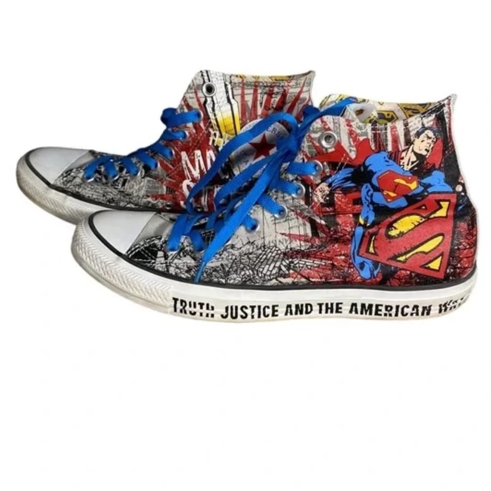 Converse DC Comics Superman high top all star Chuck Taylor sneakers size 8